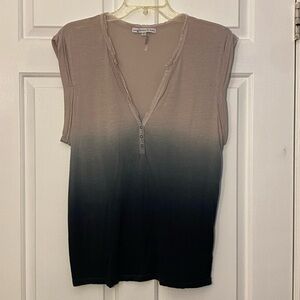 YF&B GUC Ombre Rolled Sleeve Top